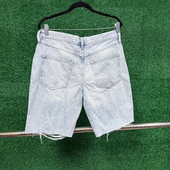 Free People Ripped Light Blue Jean Shorts - Picture 2 of 3